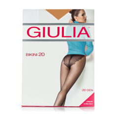 Акція на Колготки жіночі Giulia Bikini з ажурними трусиками, 20 DEN, Caramel, розмір 2 від Eva