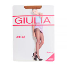 Акция на Колготки жіночі Giulia Like класичні, з шортиками, 40 DEN, Caramel, розмір 5 от Eva