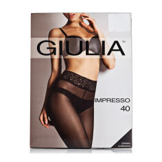 Акція на Класичні колготки жіночі Giulia Impresso з мереживним поясом, 40 DEN, Daino, розмір 2 від Eva