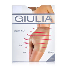 Акція на Моделювальні колготки жіночі Giulia Slim з підтягувальними шортиками, 40 DEN, Diano, розмір 4 від Eva