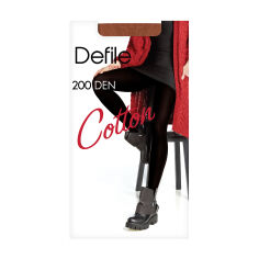Акція на Колготки жіночі Defile Comfort Cotton 200 DEN, чорні, розмір 2 від Eva