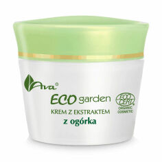 Акція на Органічний крем для обличчя AVA Laboratorium Eco Garden Certified Organic Cream With Cucumber з екстрактом огірка, 50 мл від Eva