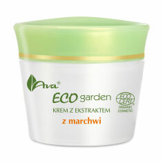 Акція на Органічний крем для обличчя AVA Laboratorium Eco Garden Certified Organic Cream With Carrot з екстрактом моркви, 50 мл від Eva