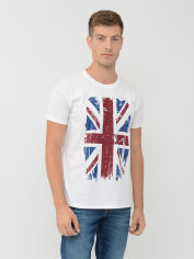 Акція на Футболка бавовняна довга чоловіча Sol's Regent Great Britain Flag 11380102/10 XL Біла від Rozetka