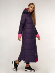 Акція на Куртка зимова довга жіноча Favoritti ПВ-1202 54 Темно-фіолетова від Rozetka