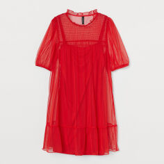 Акция на Сукня-футболка міні літня жіноча H&M 0928352 S Червона от Rozetka