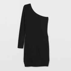 Акція на Плаття коротке осіннє жіноче H&M 0765498 L Чорне від Rozetka