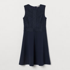 Акція на Сукня коротка літня жіноча H&M 0867365 S Синя від Rozetka