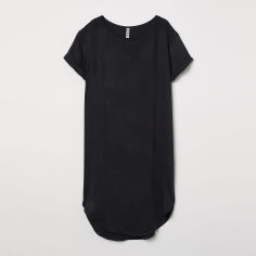 Акция на Сукня-футболка міні літня жіноча H&M 0401044 32 Чорна от Rozetka