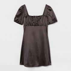 Акция на Сукня-футболка міні літня жіноча H&M 0943347 XS Чорна от Rozetka