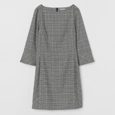 Акція на Сукня-футболка коротка осіння жіноча H&M 0724773_ч.б.астр.уз 40 Чорна з білим від Rozetka