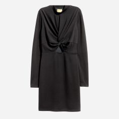 Акція на Сукня коротка осіння жіноча H&M 0483711_01 42 Чорна від Rozetka