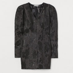 Акція на Сукня коротка осіння жіноча H&M 0928516_тем.сірий 36 Темно-сіра від Rozetka