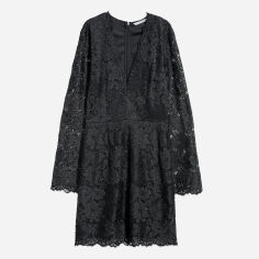 Акція на Сукня коротка осіння жіноча H&M 0546335_01 34 Чорна від Rozetka