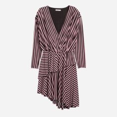 Акція на Сукня коротка осіння жіноча H&M 0587759_черн.пол 32 Рожева від Rozetka