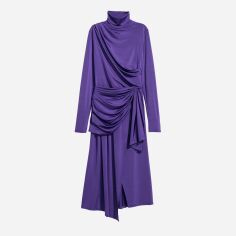 Акція на Сукня міді осіння жіноча H&M 0587776_фіолет 32 Фіолетова від Rozetka