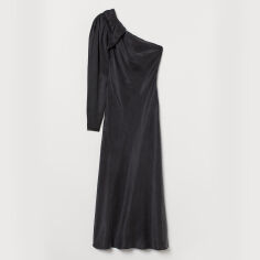 Акція на Сукня вечірня міді жіноча H&M 0832291 32 Темно-сіра від Rozetka