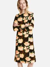 Акція на Сукня міді осіння жіноча H&M 0401689_рож.троянди_02 34 Чорна від Rozetka