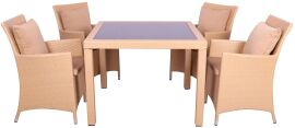 Акция на Комплект мебели Amf Samana-4 из ротанга Elit (SC-8849-S2) Sand AM3041 ткань A14203 (516815) от Stylus