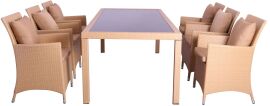 Акция на Комплект мебели Amf Samana-6 из ротанга Elit (SC-8849) Sand AM3041 ткань A14203 (516809) от Stylus