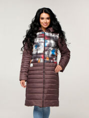 Акція на Куртка зимова довга жіноча Favoritti ПВ-1220 54 Темно-фіолетова від Rozetka