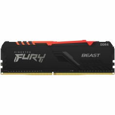 Акція на Память для ПК Kingston DDR4 3200 8GB  Fury Beast RGB (KF432C16BBA/8) від MOYO