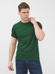 Акція на Футболка бавовняна довга чоловіча B&C TU01T5401 2XL Темно-зелена від Rozetka