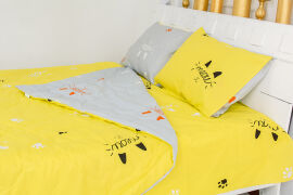 Акція на Летний спальный комплект 2483 Шерсть 19-2508 Cascata одеяло, простынь и наволочки MirSon 155х215 см від Podushka