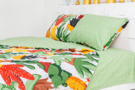 Акція на Детский летний спальный комплект 2445 Modal 17-0002 Cecilio одеяло, простынь и наволочки MirSon 110х140 см від Podushka