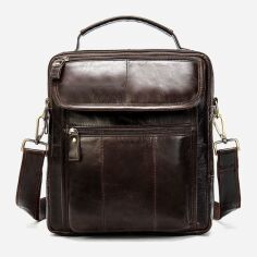 Акція на Чоловіча шкіряна сумка-планшет Vintage leather-14764 Коричнева від Rozetka