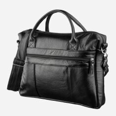 Акція на Чоловіча сумка Shvigel leather-15306 Чорна від Rozetka