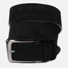 Акція на Чоловічий ремінь замшевий Vintage leather-20733 116 см Чорний від Rozetka