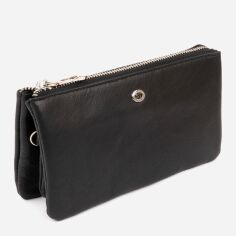 Акція на Жіночий гаманець-клатч місткий шкіряний ST Leather Accessories 19246 Чорний від Rozetka