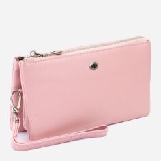 Акція на Жіночий гаманець-клатч місткий шкіряний ST Leather Accessories 19250 Рожевий від Rozetka