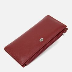 Акція на Жіночий гаманець шкіряний ST leather-19380 Темно-червоний від Rozetka