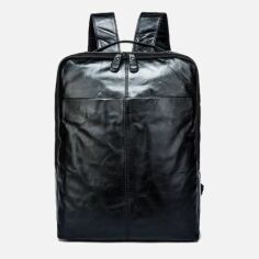 Акція на Рюкзак чоловічий з натуральної шкіри вміщує формат А4 Vintage leather-14845 Чорний від Rozetka