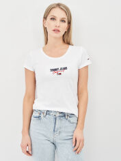 Акція на Футболка жіноча Tommy Jeans 10631.2 S Біла від Rozetka
