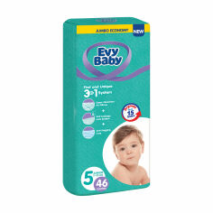 Акція на Підгузки Evy Baby Junior розмір 5 (11-25 кг), 46 шт від Eva