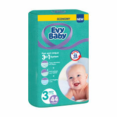Акція на Підгузки Evy Baby Midi розмір 3 (5-9 кг), 44 шт від Eva
