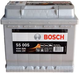 Акция на Автомобильный аккумулятор Bosch 63Аh Ев (-/+) S5005 (610EN) (0 092 S50 050) от Rozetka