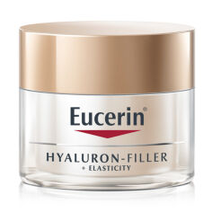 Акція на Антивіковий денний крем для обличчя Eucerin Hyaluron-Filler + Elasticity Day Cream SPF15, 50 мл від Eva