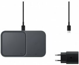 Акція на Samsung Wireless Charger Duo (with TA) 15W Black for Smartphones and Galaxy Buds (EP-P5400TBRGRU) від Stylus