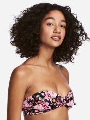 Акція на Верхня частина купальника жіноча H&M XAZ083929XDST 34 Чорна у різнокольорові візерунки від Rozetka