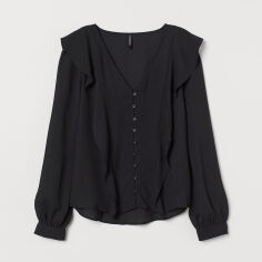 Акція на Блузка жіноча H&M XAZ184260TFPS 40 Чорна від Rozetka
