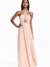 Акція на Плаття довге жіноче H&M XAZ045046PASZ 42 Блідо-рожеве від Rozetka