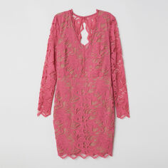 Акция на Сукня міні осіння жіноча H&M XAZ160275SXQU 36 Рожева от Rozetka