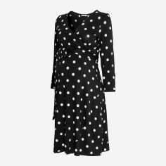 Акция на Сукня для вагітних міді жіноча H&M XAZ127840VBWT XS Чорна з білим от Rozetka