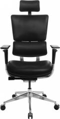 Акція на Крісло GT RACER X-807 Leather Black (P-02) від Rozetka