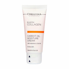 Акція на Зволожувальний крем для обличчя Christina Elastin Collagen Carrot Cream with Vitamins A, E & HA, для сухої шкіри, 60 мл від Eva