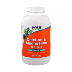 Акція на Дієтична добавка вітамінно-мінеральний комплекс в капсулах NOW Foods Calcium & Magnesium with Vitamin D3 and Zinc Кальцій, магній, вітамін D3, цинк, 240 шт від Eva